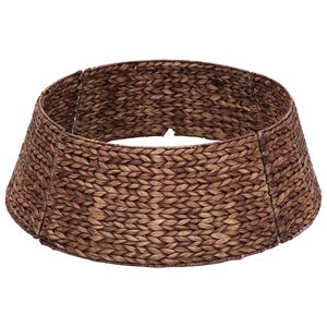vidaXL Ziemassvētku koka apmale Apaļ&scaron; Brūna &Oslash; 75 x 25 cm