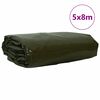 vidaXL Tarps 650g / m&sup2; Olīvu zaļ&scaron; 5 x 8 m Audekls ar PVC pārklājumu