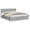 vidaXL Gultas rāmis Pelēks Sonoma 200 x 200 cm Inženieru koks