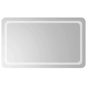 vidaXL LED vannas spogulis Caurspīdīgs 100 x 60 cm rūdīts stikls