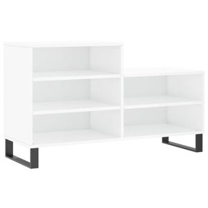 vidaXL apavu plaukts, spīdīgi balts, 102x36x60 cm, inženierijas koks
