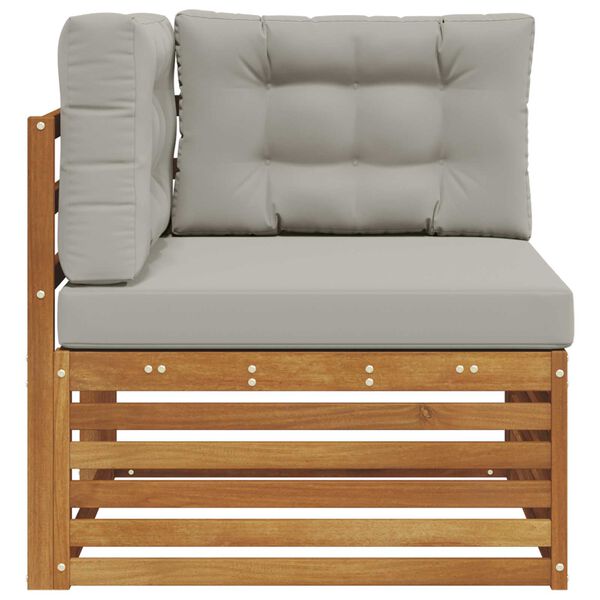 vidaXL Āra Stūra Dīvāns Cietā akācijas koks Dabiska