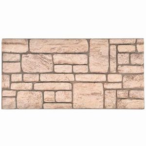 vidaXL Sienas paneļi 10 pcs Bē&scaron;a 100 x 50 cm EPS putas