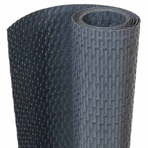 vidaXL balkona aizsegs, pelēks, 300x80 cm, PE rotangpalma