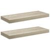 vidaXL sienas plaukti, 2 gab., ozolkoka krāsā, 60x23,5x3,8 cm, MDF