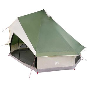 vidaXL Tipi telts 8 personai Zaļa tafta