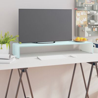 vidaXL TV statīvs, monitora paliktnis, 90x30x13 cm, zaļš stikls