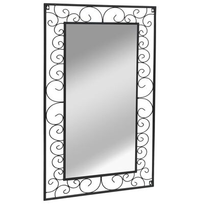 vidaXL sienas spogulis, taisnstūra, 60x110 cm, melns