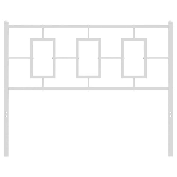 vidaXL gultas galvgalis, balts, 107 cm