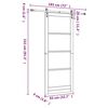 vidaXL Slīdo&scaron;ās durvis ORKDAL Brūna 83 x 232 cm Ciets priedes koks