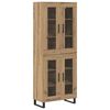 vidaXL Augstais skapītis 2 pcs Artisānā ozols 69,5 x 34 x 180 cm