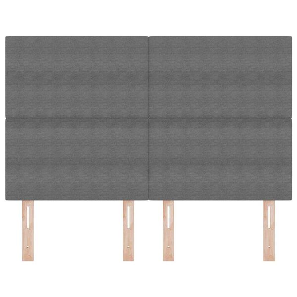 vidaXL Galvgalis Gai&scaron;i pelēks 160 cm Korduroja audums