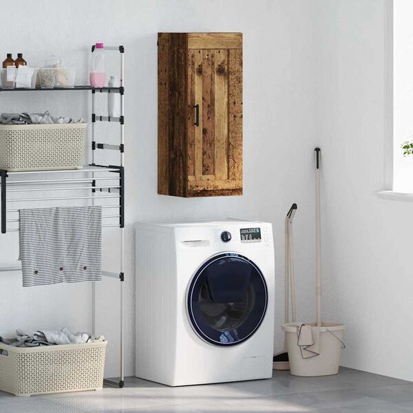 vidaXL Sienas skapis Vecs koks 34,5 x 34 x 90 cm Inženierijas koks