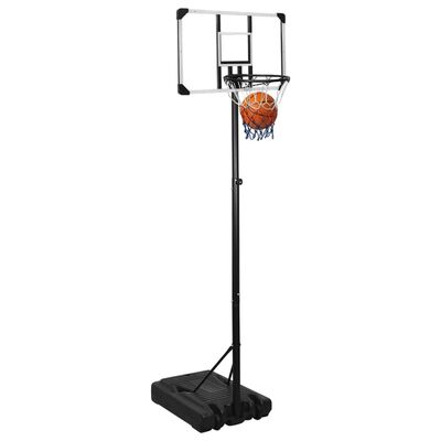 vidaXL basketbola vairogs, caurspīdīgs, 235-305 cm, polikarbonāts