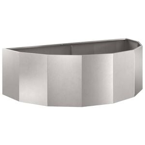 vidaXL Puķu kaste Sudraba 120 x 60 x 35 cm Nerūsējo&scaron;s tērauds