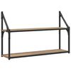 vidaXL Sienas plaukts Pie sienas Artisan ozols 80 x 21 x 51 cm