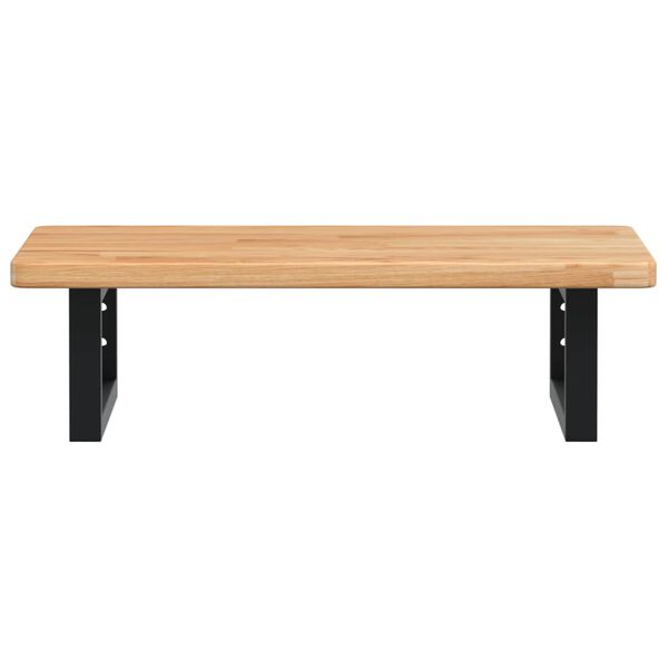 vidaXL izlietnes plaukts, stiprināms pie sienas, tērauds, ozola koks