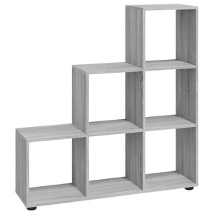 vidaXL grāmatu plaukts pelēka ozolkoka krāsa, 107 cm inženierijas koks