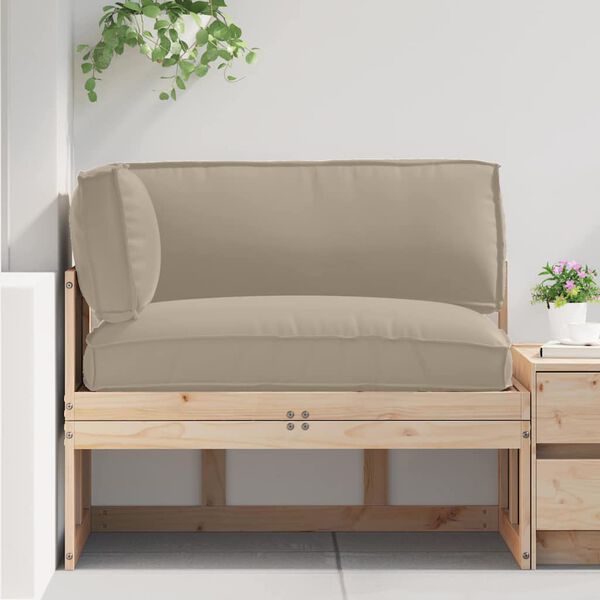 vidaXL Kastī&scaron;u spilvenu komplekts 3 pcs Pelēkbrūna Oksforda audums