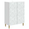 vidaXL Puse Balts 66 x 34,5 x 90 cm Inženierijas koks