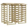 vidaXL pergola ar jumtu, 4 gab., 100x90x200 cm, impregnēta priede