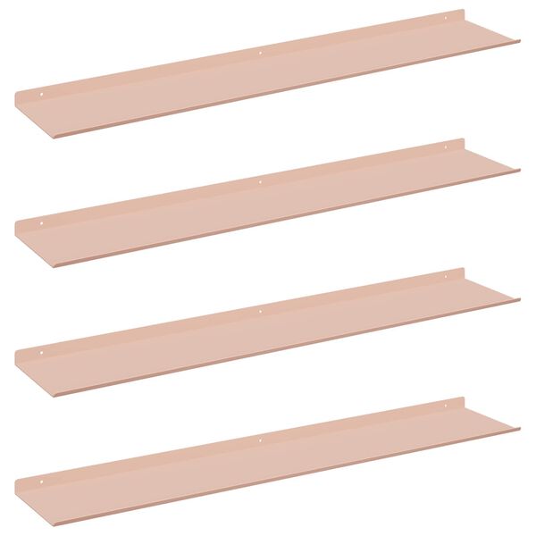 vidaXL Peldējo&scaron;ais plaukts 4 pcs Rozā 100 x 18 x 2,5 cm Tērauds
