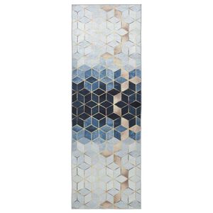 vidaXL Paklāja ceļ&scaron; LESAKA Sudraba 100 x 200 cm Dimanta samts
