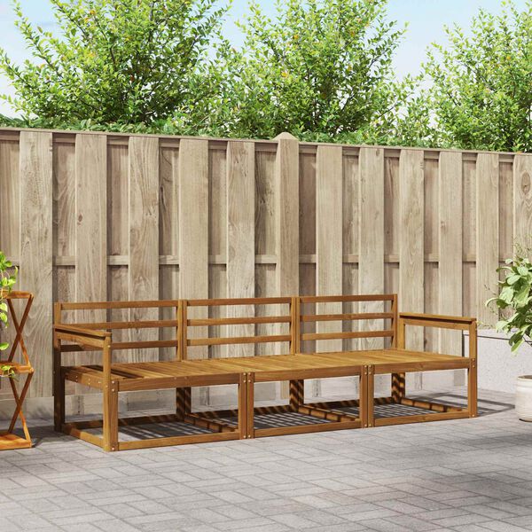 vidaXL Āra dīvānu komplekts ar spilvenu 3 pcs Dabisks un krējuma