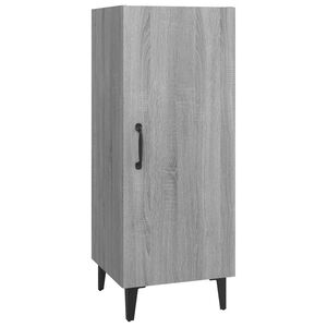 vidaXL kumode, pelēka ozolkoka, 34,5x34x90 cm, inženierijas koks