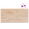 vidaXL galda virsmas, 2 gab., 80x40x2,5 cm, taisnstūra, priedes koks