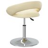 vidaXL grozāms virtuves krēsls, krēmkrāsas mākslīgā āda