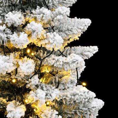 vidaXL mākslīgā Ziemassvētku egle ar sniegu un 300 LED, 240 cm