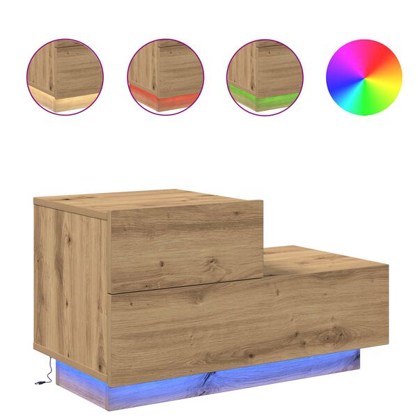 vidaXL Nakts skapītis ar atvilktni Artisānā ozols 70 x 36 x 40,5 cm