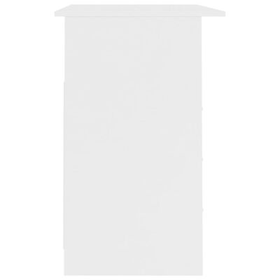 vidaXL rakstāmgalds ar atvilktnēm, 110x50x76 cm, balts, skaidu plāksne
