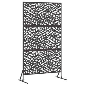 vidaXL Privātuma ekrāns 100 x 50 x 180 cm Tērauds Melns