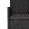 vidaXL 4-daļīgs dārza atpūtas mēbeļu komplekts, melna PE rotangpalma