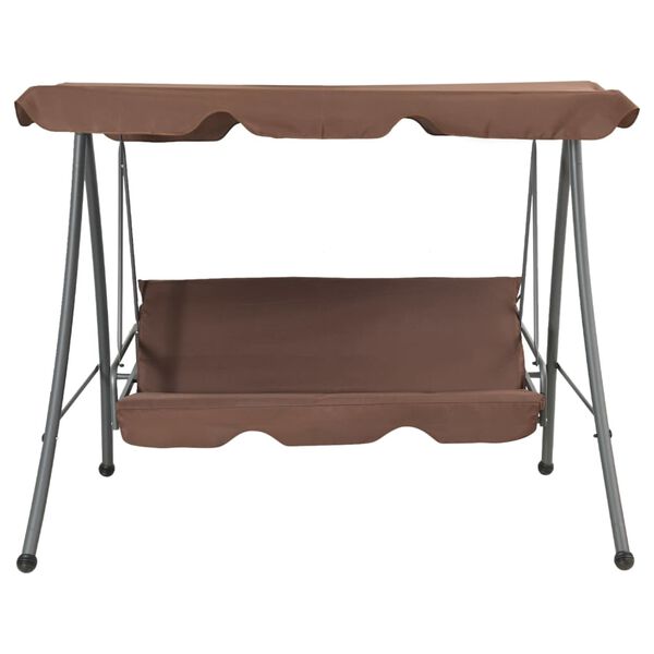 vidaXL āra šūpuļsols ar jumtiņu, brūns