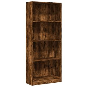 vidaXL grāmatu plaukts, ozola krāsa, 60x24x143 cm, inženierijas koks