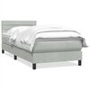vidaXL Box Spring Gulta ar matraci Gai&scaron;i pelēks 100x220 cm Velvet