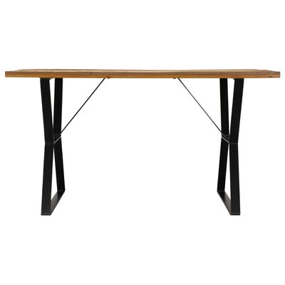 vidaXL virtuves galds, 140x80x76 cm, pārstrādāts masīvkoks