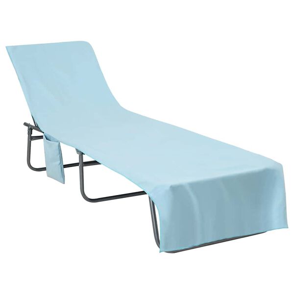 vidaXL Sauļošanās dvieli 2 pcs Zila 210 x 75 cm