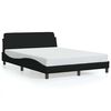 vidaXL gultas rāmis Dover, melns, 135x190 cm, audums