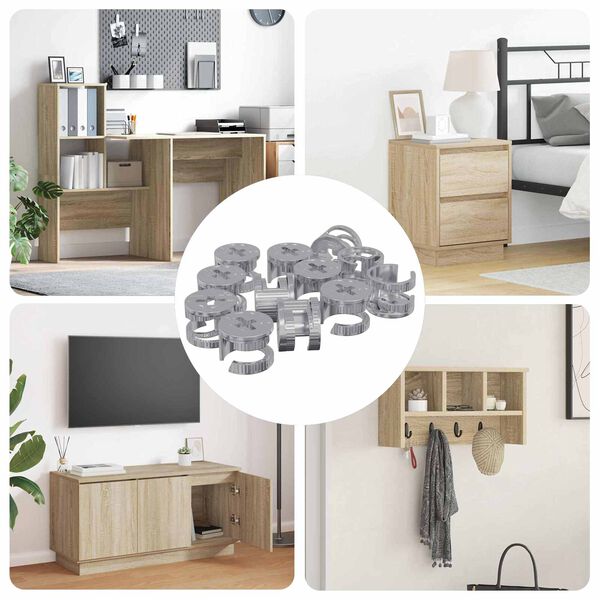 vidaXL Kameru bloķē&scaron;anas uzgriežņi 4000 pcs Sudraba Metāls