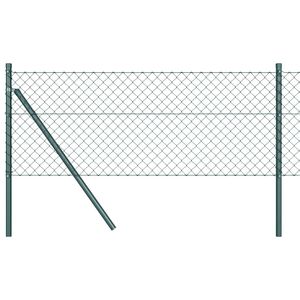 vidaXL Zemes stiprinā&scaron;anas ķēdes žogs 10 x 0,4 m PVC pārklāts tērauds