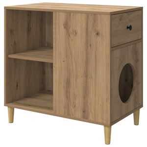 vidaXL Kaķu māja Artisan ozols 72 x 42,5 x 70 cm Inženierijas koks