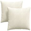 vidaXL Dīvāna spilveni 2 pcs Krēmkrāsa 80 x 80 cm Korduroja audums