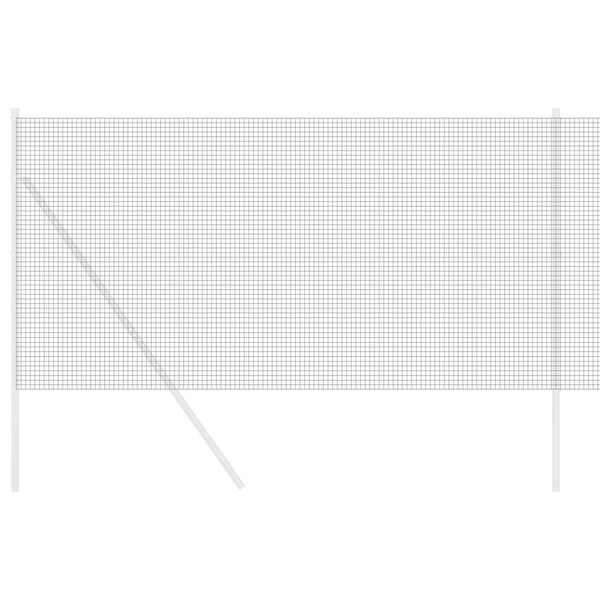 vidaXL Metinātās stieples žogs Pelēka 1.4 x 50 m Tērauds