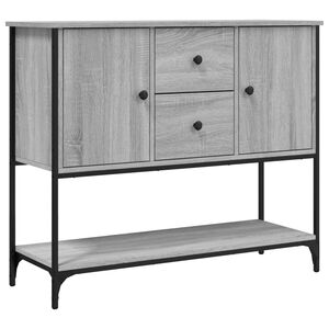 vidaXL kumode, pelēka ozola krāsa, 100x36x85 cm, inženierijas koks
