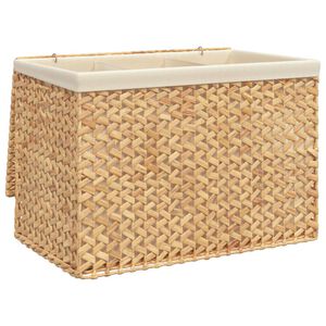 vidaXL veļas grozs, 3 nodalījumi, 75x42,5x52 cm, ūdens hiacinte