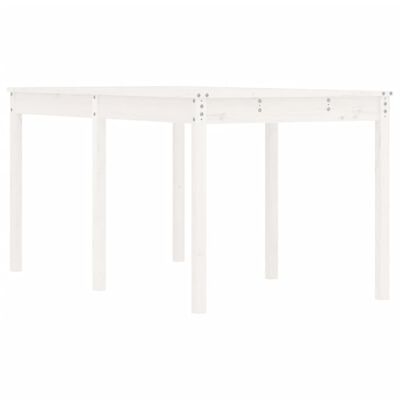 vidaXL dārza galds, balts, 159,5x82,5x76 cm, priedes masīvkoks